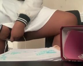 Wet Pussy Asmr on Zoom Study Session