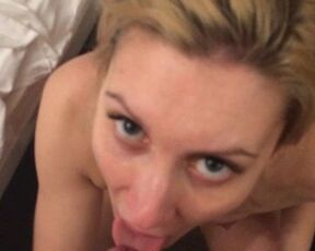 Sucking blonde slut