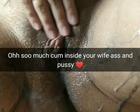 Your wife looks like cumdump after gangbang! -Milky Mari