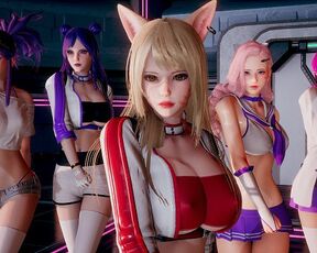 [MMD] Dreamcatcher - SCREAM Strip Dance Ahri Akali Kaisa Evelynn Seraphine KDA 3D Erotic Dance