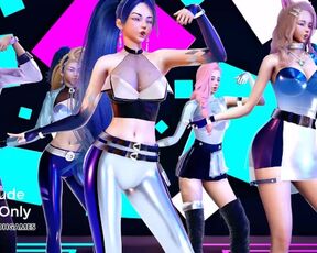 [MMD] EXID - DDD Sexy Kpop Dance Kda Ahri Akali Kaisa Evelynn Seraphine Kda all out