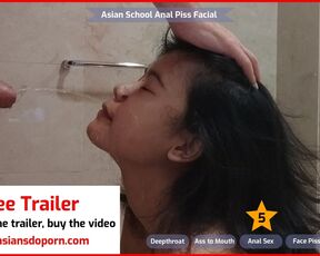 Asian Schoolgirl Anal Piss Facial Part 2