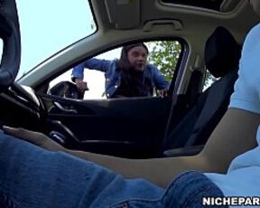 NICHE PARADE - Black Amateur Slut Gives Me Blowjob In Automobile For Money