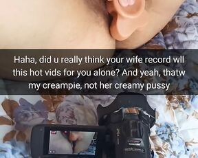 Your creampied wife recording a vid for you! -Milky Mari