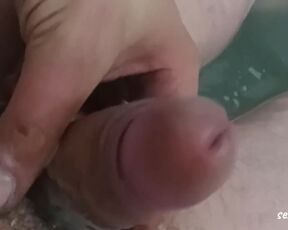 Jerking off my wet big cock