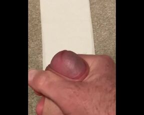 Pathetic Sub has to jerk off clumps of cum into a tissue