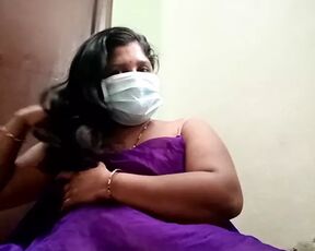 Telangana telgu married aunty show his nature boobs