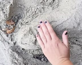 Penis sex art in summer beach