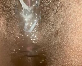 Super wet hairy pussy teasing