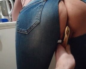 Milf Tearing Jeans and Fucking Ass with an Anal Vibrator | 1080 | Sexy GG