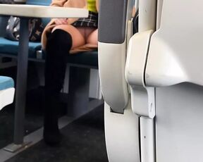 No Panties on Train