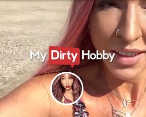 MyDirtyHobby - Redhead outdoor fuck and creampie