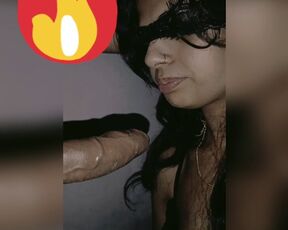 Latika sucking cock blowjob hard