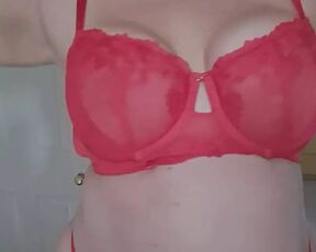 Red Lingerie Jiggling