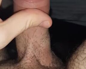 Virgin 19 yo edging and playing with precum before bed